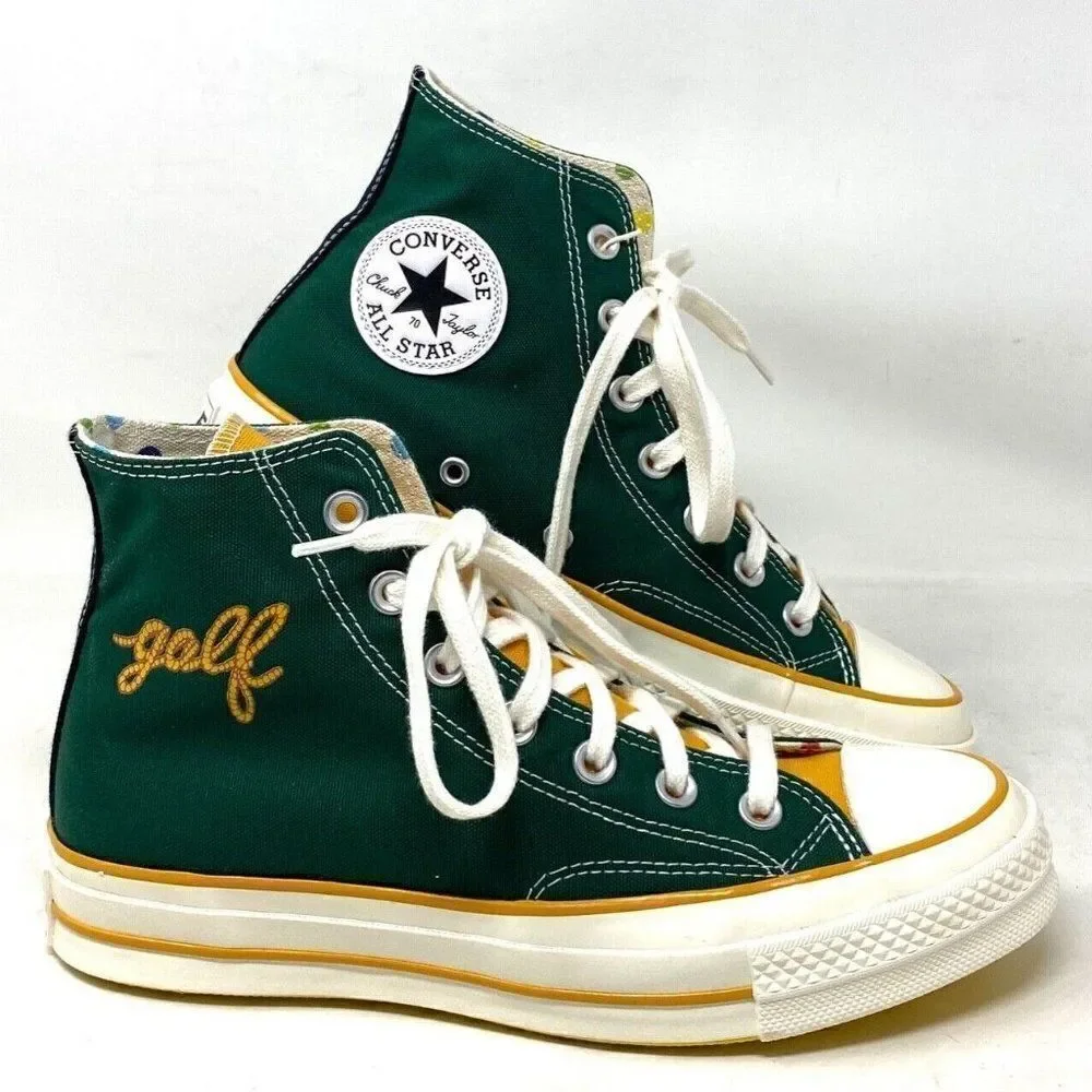 Converse Chuck 70 GOLF WANG Shoe Women Green Yellow Canvas A04325C-GGYWY Size 5